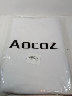 Aocoz White Round Tablecloth - 120 Inch Round Tablecloth